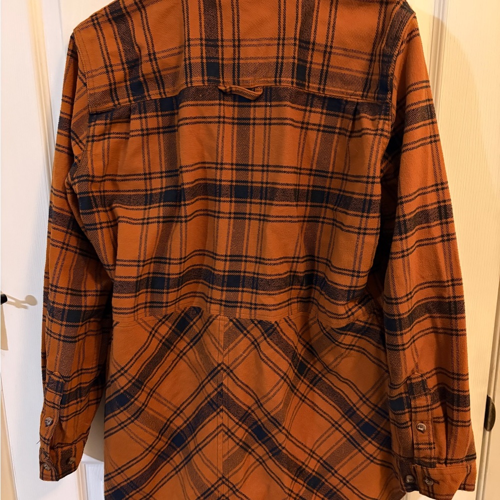 Duluth Trading Co Plaid Tunic in Brown and Black - Picture 3 of 4
